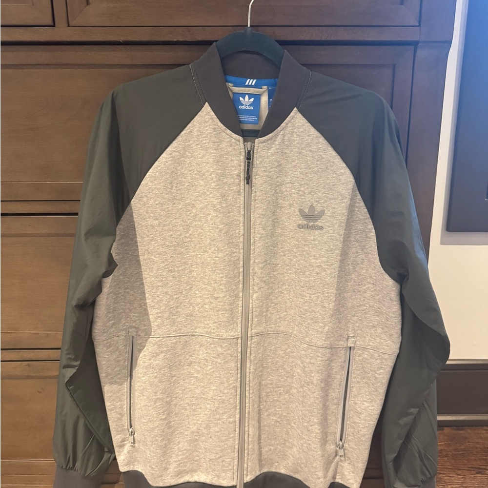 Adidas Two-Tone Gray and Black Jacket